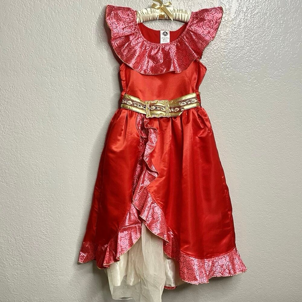 Disney Store Princess Elena of Avalor Costume Gown Girls 9-10 Belted Formal